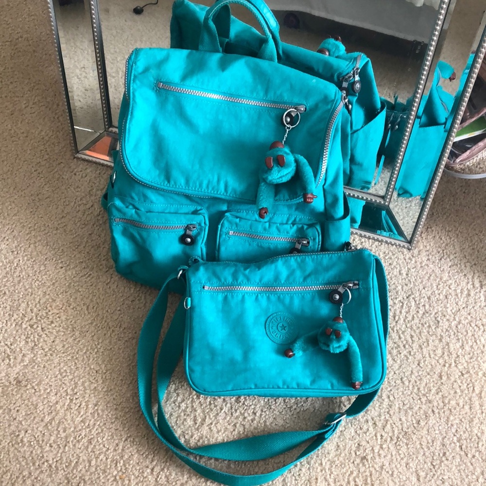 COPY - Kipling jade teal Georgina backpack & shoulder bag